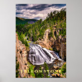 Poster Cascade Yellowstone (Devant)