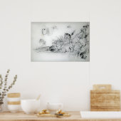 POSTER CASCADES AVEC JEUNE FILLE (Cuisine)