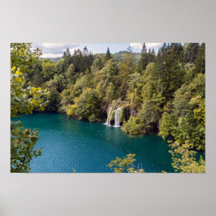 Poster Cascades dans le parc national de Plitvice - Croat