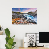 Poster Cascades de Geitafoss, Islande (Bureau à domicile)