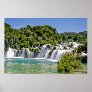 Poster Cascades de parc national de Krka en Croatie