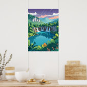 Poster Cascades des lacs de Plitvice Art (Cuisine)