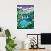 Poster Cascades des lacs de Plitvice Art (Bureau à domicile)