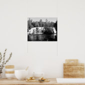 Poster Cascades noires et blanches 16x20 (Cuisine)