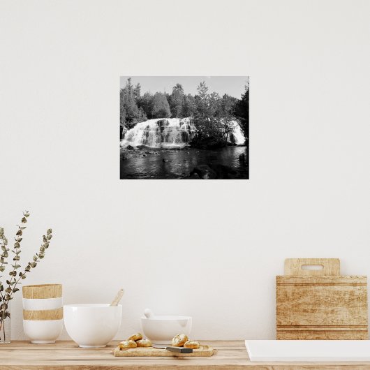 Poster Cascades noires et blanches 16x20 (Cuisine)