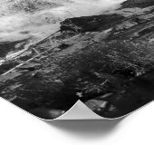 Poster Cascades noires et blanches entourées d'arbres 16x (Coin)