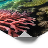 Poster Cascades tropicales colorées (Coin)