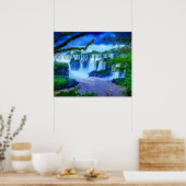 Poster Cascades tropicales de la forêt tropicale (Cuisine)