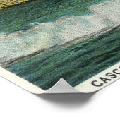 Poster Casco Bay, MaineShip dans la baie à Sunrise (Coin)