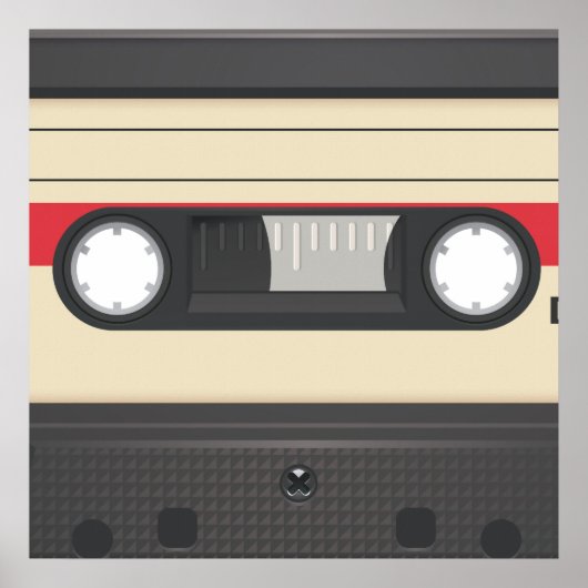 Poster Casette Tape - Sunset Red (Devant)