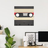 Poster Casette Tape - Sunset Red (Bureau à domicile)