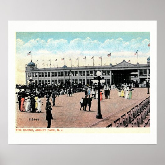 Poster Casino Boardwalk, Asbury Park, NJ, (Devant)