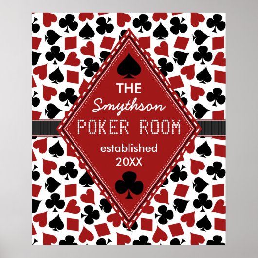 Poster Casino de salle de poker personnalisable (Devant)