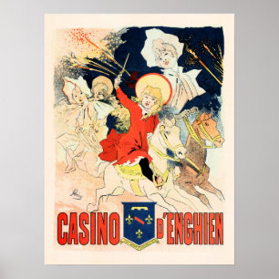 Poster CASINO D'ENGHIEN par Jules Cheret Vintage Paris