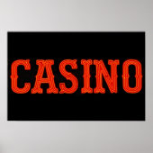 Poster Casino en Neon Red (Devant)