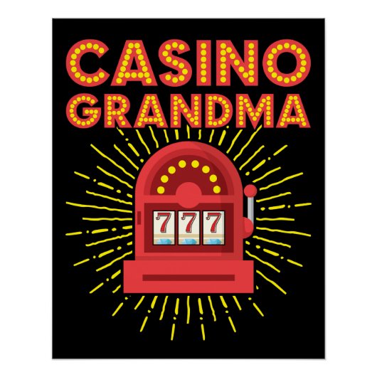 Poster Casino Grand-mère Gambling Granny (Devant)