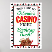 Poster Casino nuit personnalisée (Devant)
