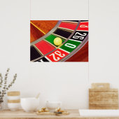 Poster casino roulette ball numéro zéro jeu (Cuisine)
