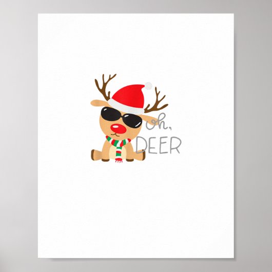 Poster Casj Boys Unisex Adults Reindeer Small Short Sleev (Devant)
