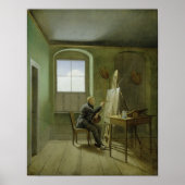 Poster Caspar David Friedrich dans son studio, 1811 (Devant)