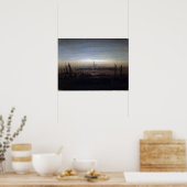 Poster Caspar David Friedrich Greifswald au clair de lune (Cuisine)