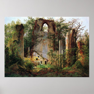 Poster Caspar David Friedrich Monastère Ruines Eldena