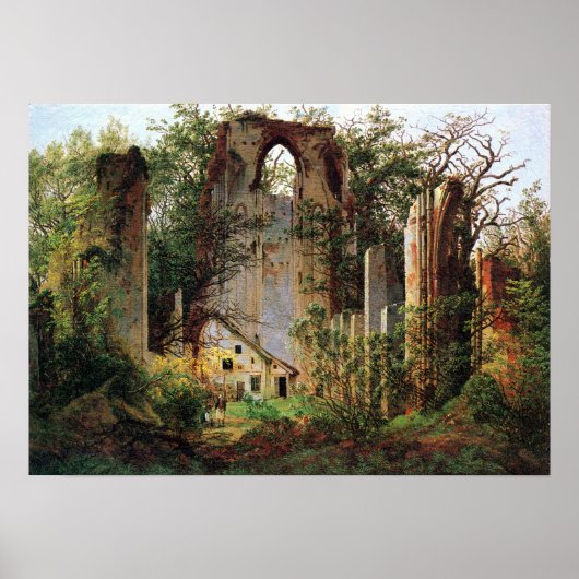 Poster Caspar David Friedrich Monastère Ruines Eldena (Devant)