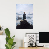 Poster Caspar David Friedrich Print Wanderer Above the (Bureau à domicile)