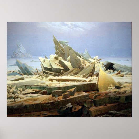 Poster Caspar David Friedrich Sea of Ice (Devant)