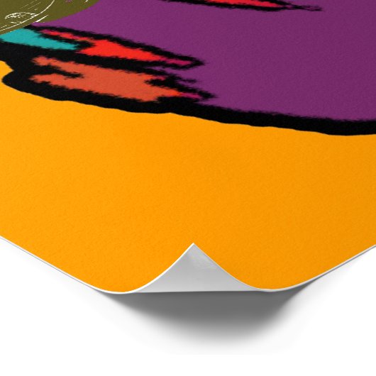 Poster casque art cool deejay (Coin)