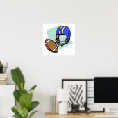 Poster casque bleu football (Bureau à domicile)
