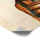 POSTER CASQUE DE CHEVALIER ANTIQUE AUX FEUILLES BLEU ROUG (Coin)