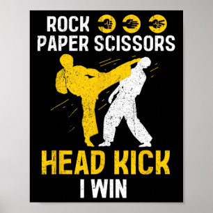 Poster Casque de ciseaux de papier rock Victoire - Taekwo
