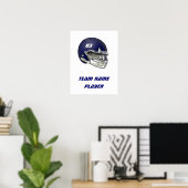 Poster Casque de football bleu de la Marine (Bureau à domicile)