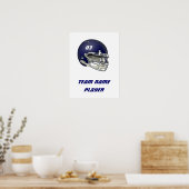 Poster Casque de football bleu de la Marine (Cuisine)