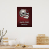 Poster Casque de football gris et marron (Cuisine)