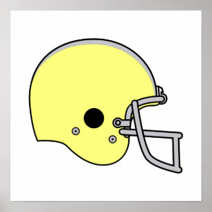 Poster Casque de football jaune