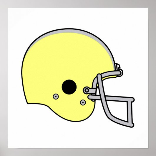 Poster Casque de football jaune (Devant)