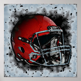 Poster Casque de football Pop Art