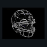 Poster Casque de football Pop Art<br><div class="desc">American Sport Games Digital Artworks - Pop Art Style Football Casque</div>