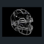 Poster Casque de football Pop Art<br><div class="desc">American Sport Games Digital Artworks - Pop Art Style Football Casque</div>