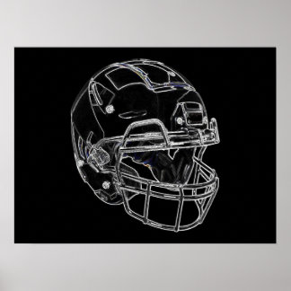 Poster Casque de football Pop Art