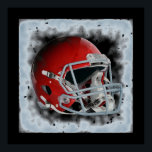 Poster Casque de football Pop Art<br><div class="desc">American Sport Games Digital Artworks - Pop Art Style Football Casque</div>