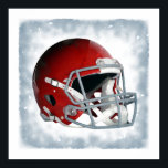 Poster Casque de football rouge style pop art rétro<br><div class="desc">American Sport Games Digital Artworks - Pop Art Style Football Casque</div>