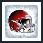 Poster Casque de football rouge style pop art rétro<br><div class="desc">American Sport Games Digital Artworks - Pop Art Style Football Casque</div>