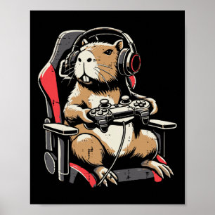 Poster Casque de jeu pour chaise de gaming Capyra pour ho