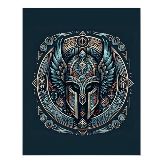 Poster Casque de la rune Mystic Viking (Devant)