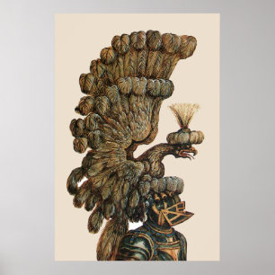 POSTER CASQUE DE NUIT ANTIQUE AVEC AILE