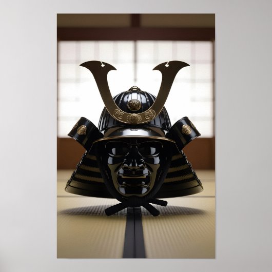 Poster Casque de Samouraï Japonais (Devant)