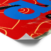 Poster Casque DJ chat cool (Coin)